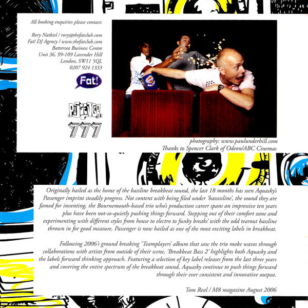 Aquasky : Breakbeat Bass Vol 2 (CD, Comp, Mixed)