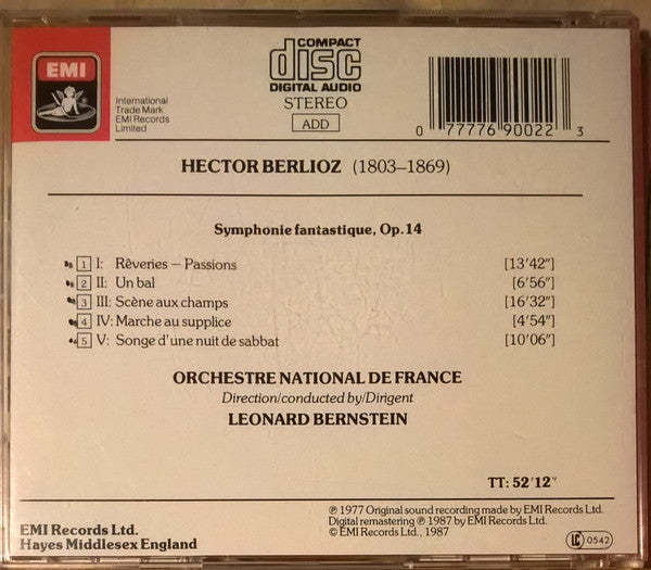 Hector Berlioz - Orchestre National De France, Leonard Bernstein : Symphonie Fantastique (CD, Album, RE)