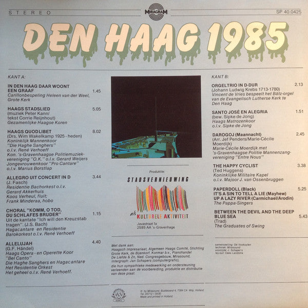 Various : Den Haag 1985 (LP, Album, Comp)