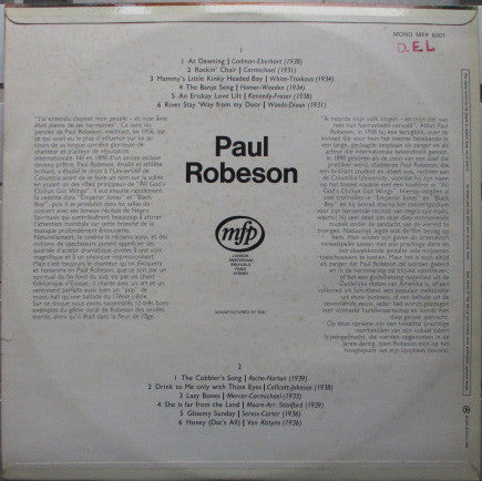 Paul Robeson : The Glorious Voice Of Paul Robeson (LP, Album, RE)