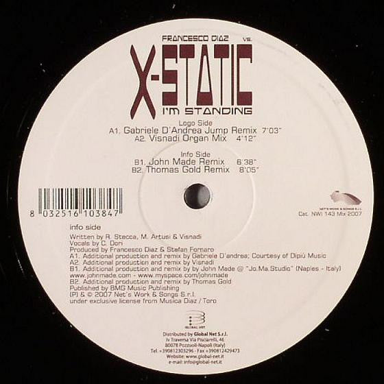 Francesco Diaz vs. X-Static : I'm Standing (12")