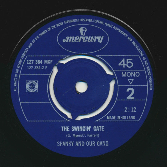 Spanky & Our Gang : Give A Damn / The Swingin' Gate (7")