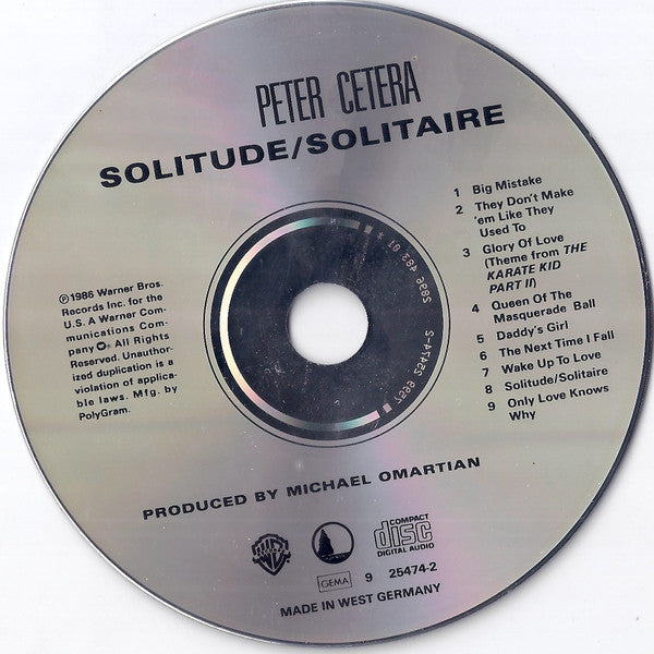 Peter Cetera : Solitude / Solitaire (CD, Album)