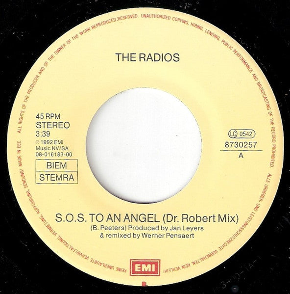 The Radios : S.O.S. To An Angel (7", Single)