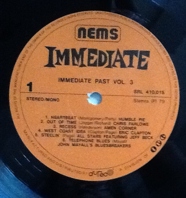Various : The Immediate Past Volume 3. (LP, Comp)