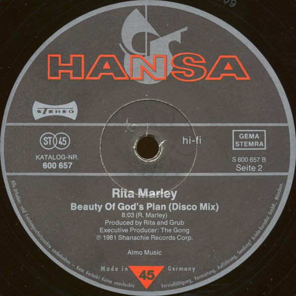 Rita Marley : One Draw (Disco Version) (12")