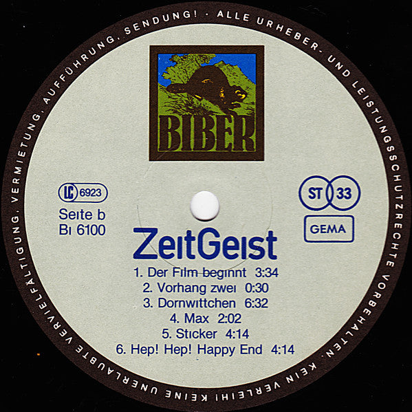 ZeitGeist (4) : ZeitGeist (LP, Album, Blu)