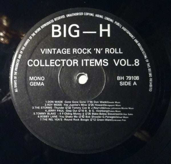Various : Vintage Rock 'N' Roll Collector Items Vol. 8 (LP, Comp, Mono)