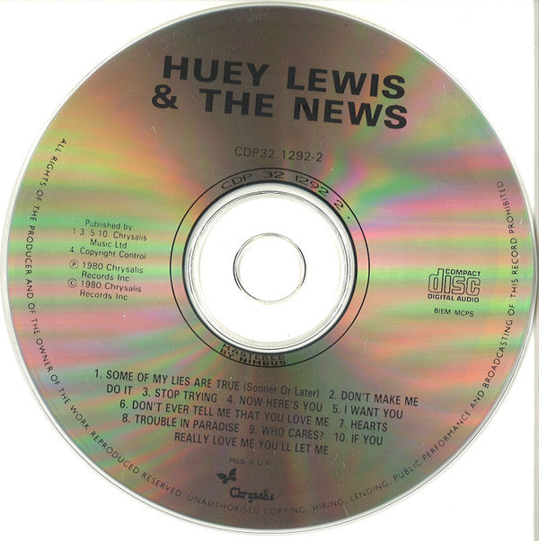 Huey Lewis & The News : Huey Lewis And The News (CD, Album, RE)