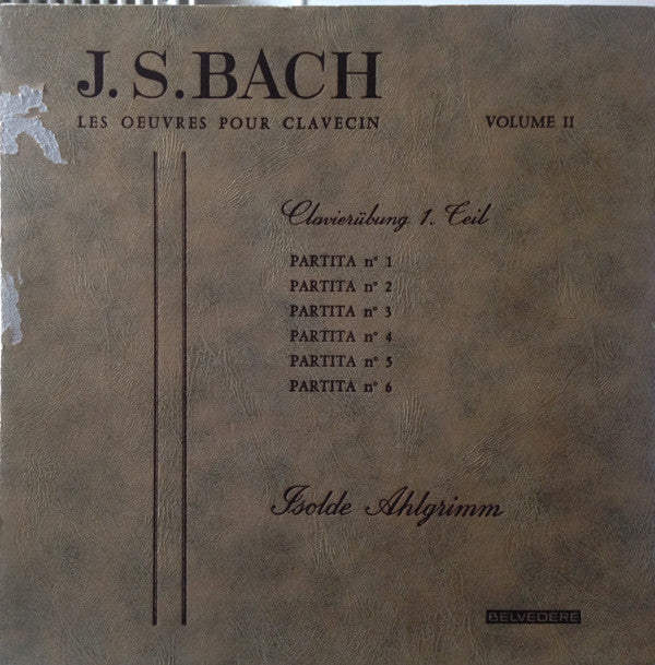 Johann Sebastian Bach : Les Oeuvres Pour Clavecin. Clavierübung 1. Teil. Volume II (3xLP, Mono)