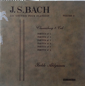 Johann Sebastian Bach : Les Oeuvres Pour Clavecin. Clavierübung 1. Teil. Volume II (3xLP, Mono)