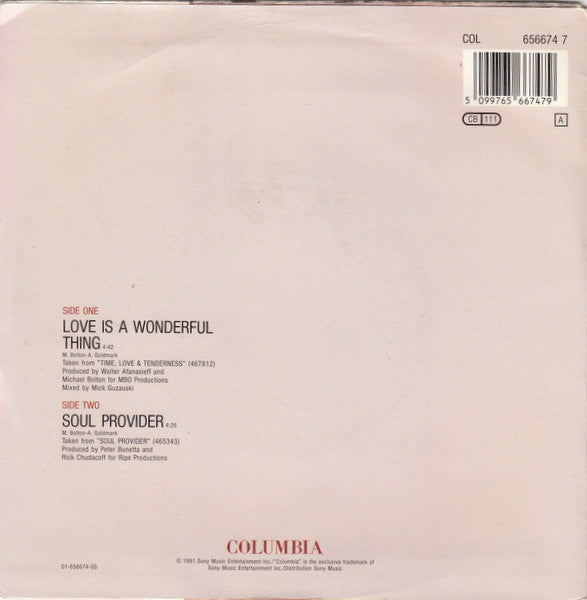 Michael Bolton : Love Is A Wonderful Thing (7", Single)