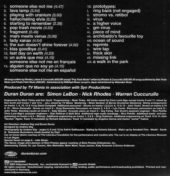 Duran Duran : Pop Trash (CD, Album, Dig)