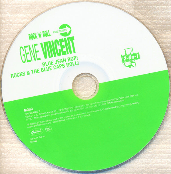 Gene Vincent : Blue Jean Bop! + Gene Vincent Rocks & The Blue Caps Roll! (CD, Comp, Mono)
