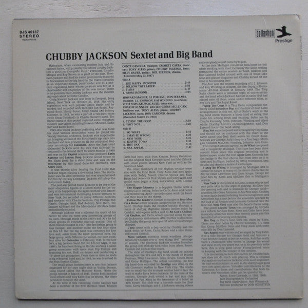 Chubby Jackson : Sextet And Big Band (LP, Comp, RM, Rec)