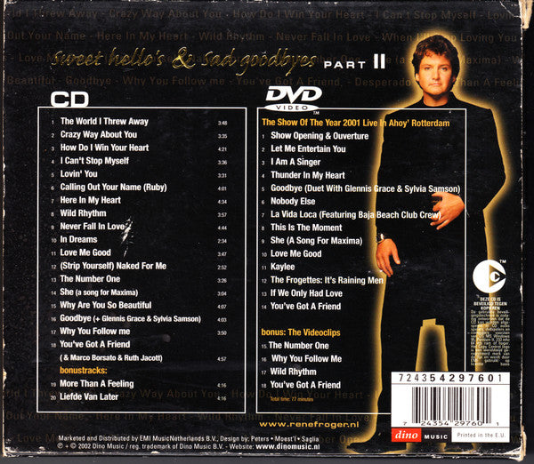 René Froger : Sweet Hello's & Sad Goodbyes Part II (CD, Comp, Copy Prot. + DVD-V)