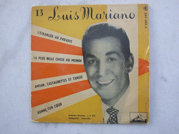 Luis Mariano : L'etranger Au Paradis / La Plus Belle Chose Du Monde / Amour, Castagnettes Et Tango / Donne Ton Coeur  (7", EP)