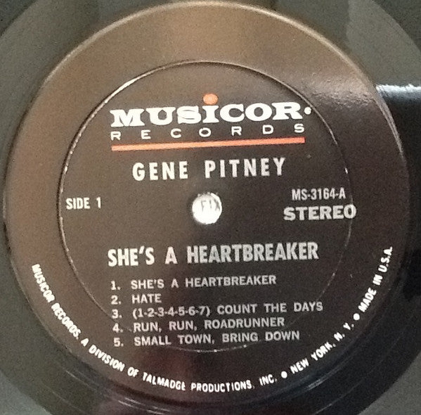 Gene Pitney : She's A Heartbreaker (LP, Album, Mon)