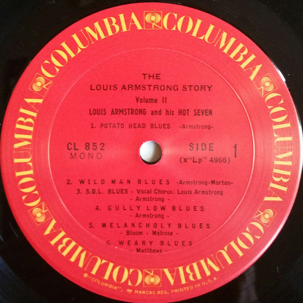 Louis Armstrong & His Hot Seven : The Louis Armstrong Story - Volume 2 (LP, Comp, Mono, RE)