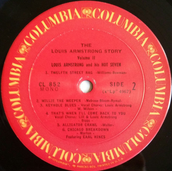 Louis Armstrong & His Hot Seven : The Louis Armstrong Story - Volume 2 (LP, Comp, Mono, RE)