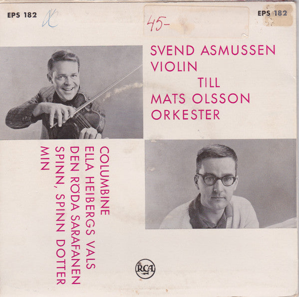 Svend Asmussen, Mats Olssons Orkester : Columbine (7", EP)