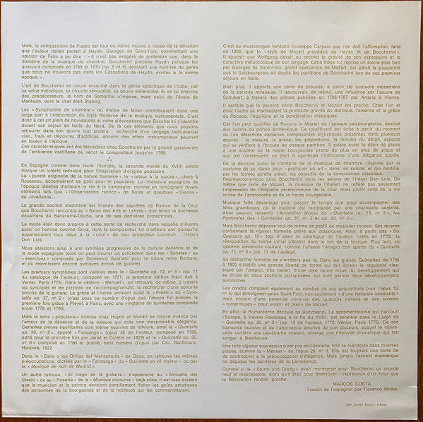 Luigi Boccherini, Quintetto Boccherini : Quintettes À Cordes (2xLP + Box)
