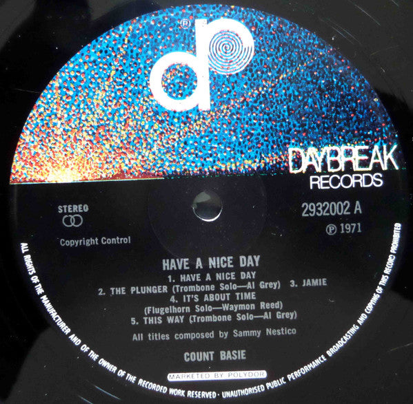 Count Basie : Have A Nice Day (LP, Album)