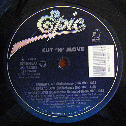 Cut 'N' Move : Spread Love (12")