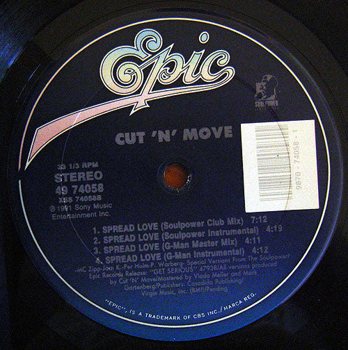Cut 'N' Move : Spread Love (12")