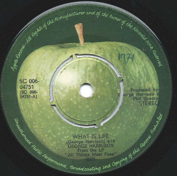 George Harrison : What Is Life (7", Single)