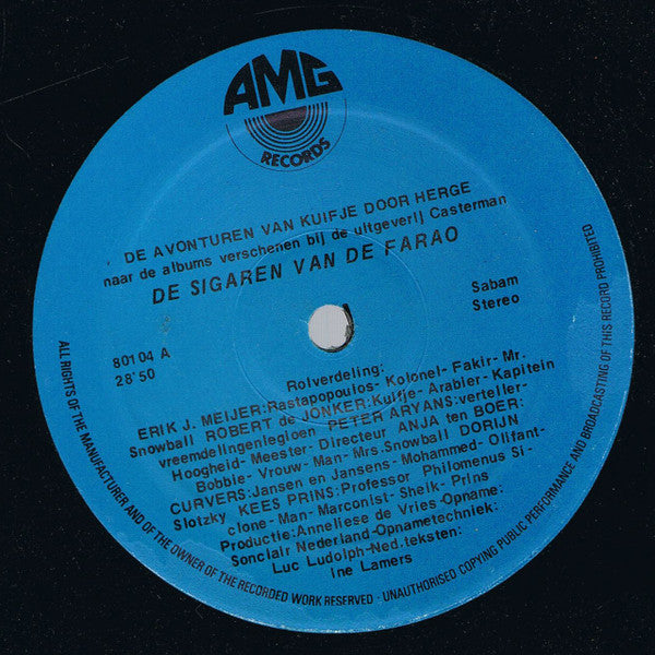 Hergé : De Sigaren Van De Farao (LP, Album)