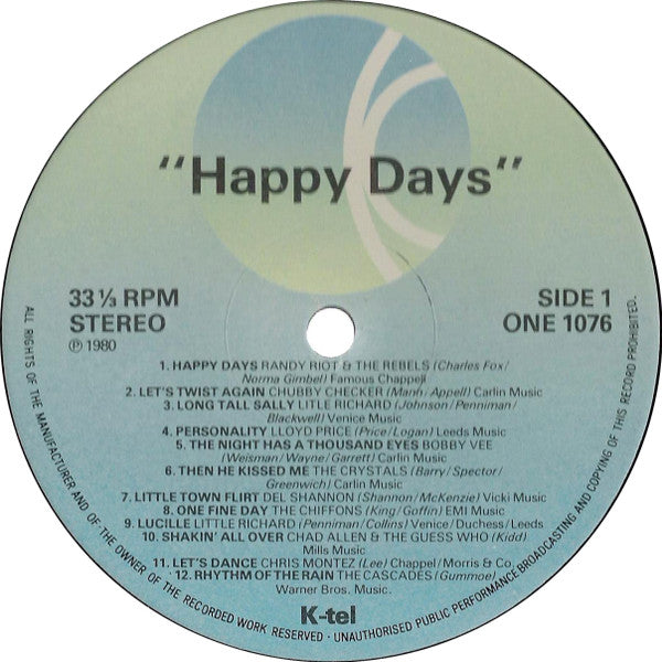 Various : Happy Days (LP, Comp)