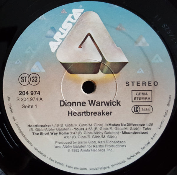 Dionne Warwick : Heartbreaker (LP, Album)