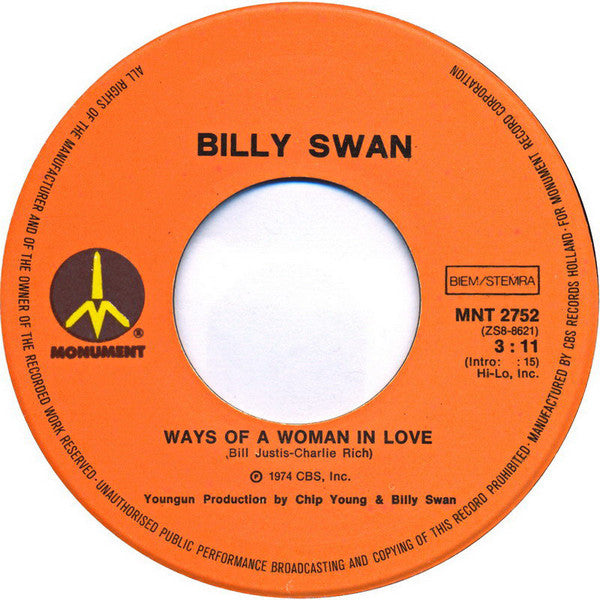 Billy Swan : I Can Help (7", Single)