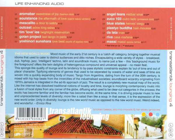 Various : Transatlantik Lounging 4 (Broken Beats, Slo-Mo Grooves And Far-Away Moods) (CD, Comp, Mixed)