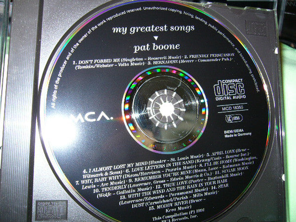 Pat Boone : My Greatest Songs (CD, Comp)