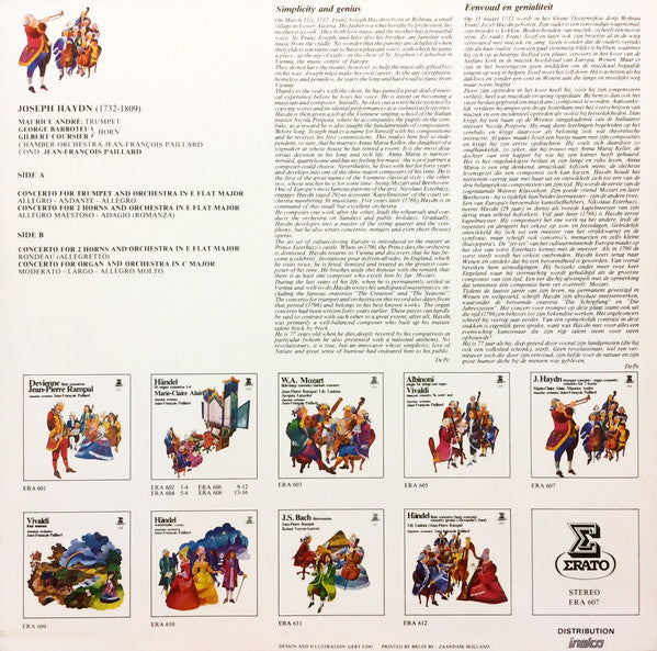 Joseph Haydn, Maurice André, Georges Barboteu, Gilbert Coursier, Marie-Claire Alain : Trumpet Concerto / Organ Concerto / Concerto For 2 Horns (LP, Album)