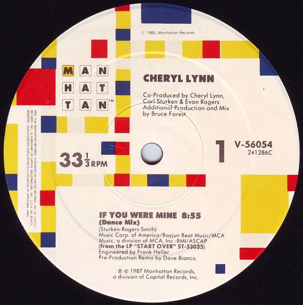 Cheryl Lynn : If You Were Mine (Extended Remix) (12")