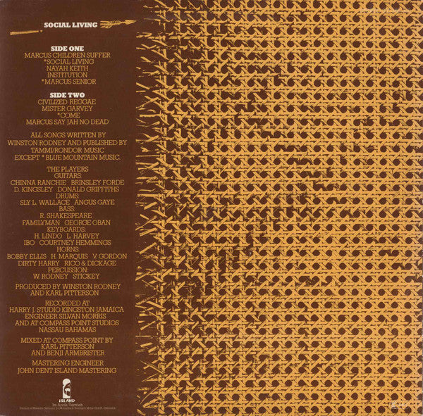 Burning Spear : Social Living (LP, Album)