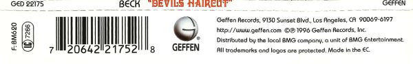 Beck : Devils Haircut (CD, Single)