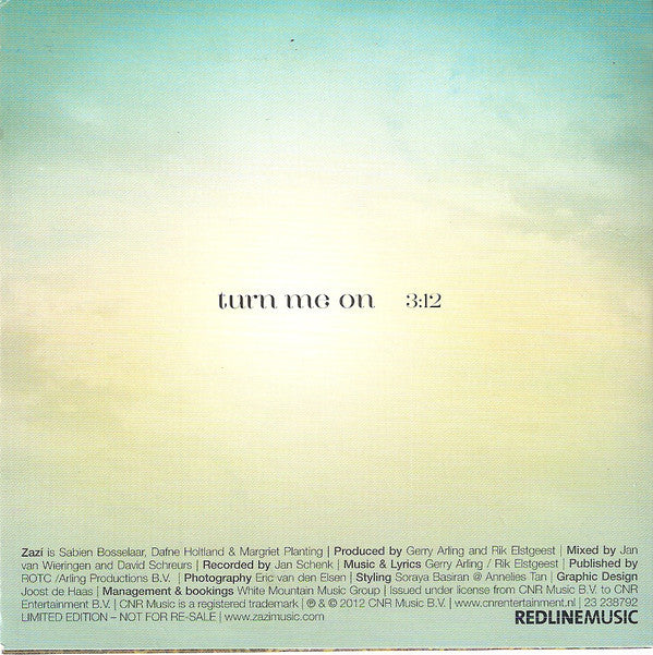 Zazí : Turn Me On (CD, Single, Ltd, Promo)