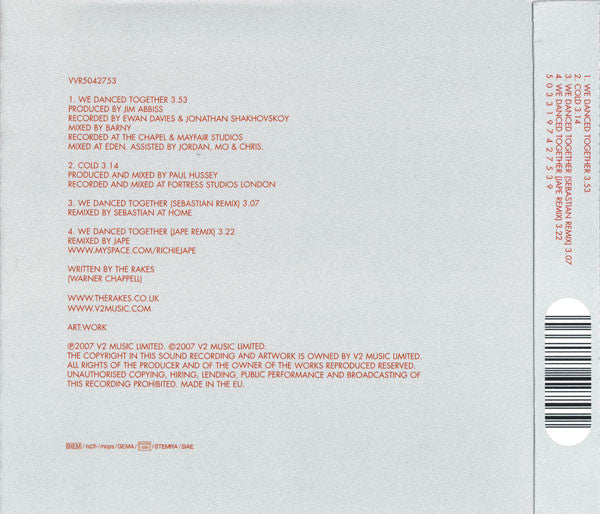 The Rakes : We Danced Together (CD, Single)