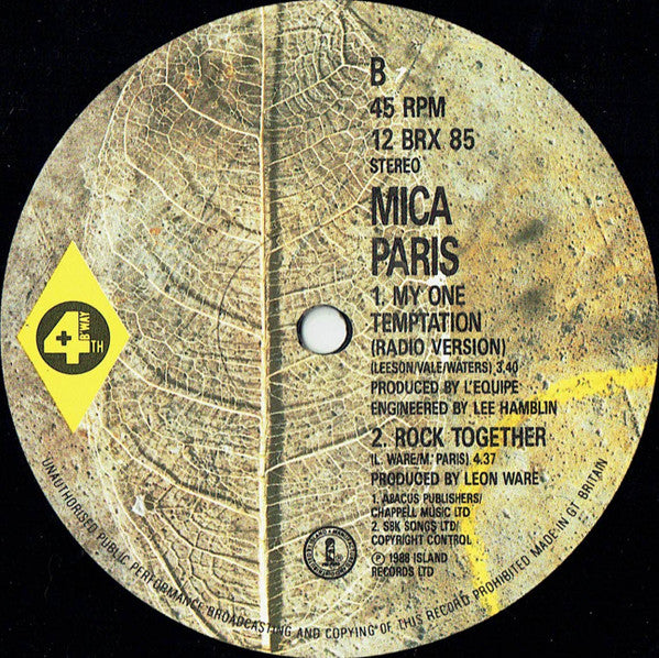 Mica Paris : My One Temptation (Reproduction Remix) (12")