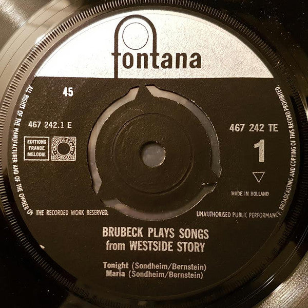 The Dave Brubeck Quartet : Brubeck Plays Songs From West Side Story (7", EP)