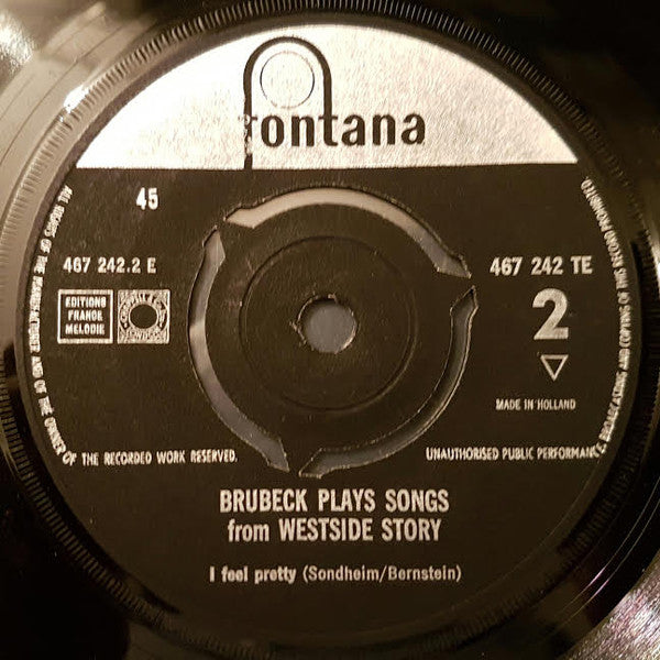 The Dave Brubeck Quartet : Brubeck Plays Songs From West Side Story (7", EP)