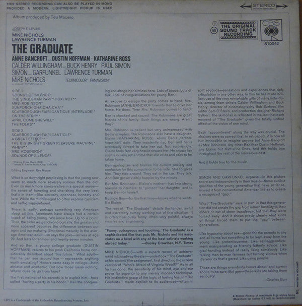 Simon & Garfunkel, Dave Grusin : The Graduate (Original Soundtrack) (LP, Album)