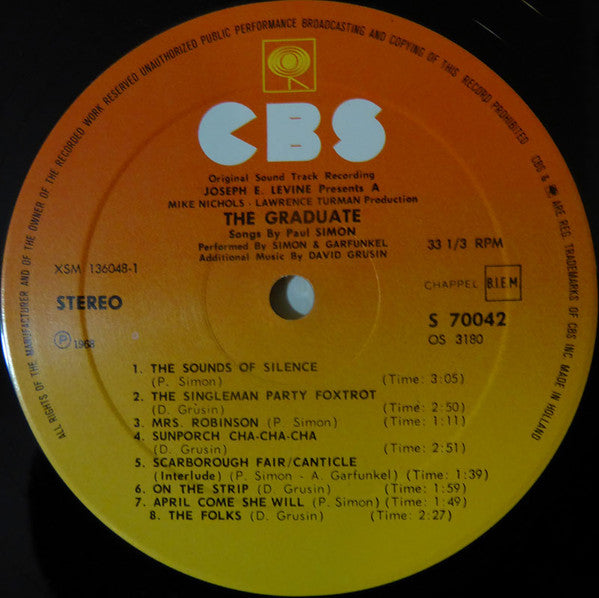 Simon & Garfunkel, Dave Grusin : The Graduate (Original Soundtrack) (LP, Album)