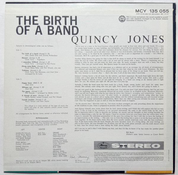 Quincy Jones : The Birth Of A Band (LP, Album)
