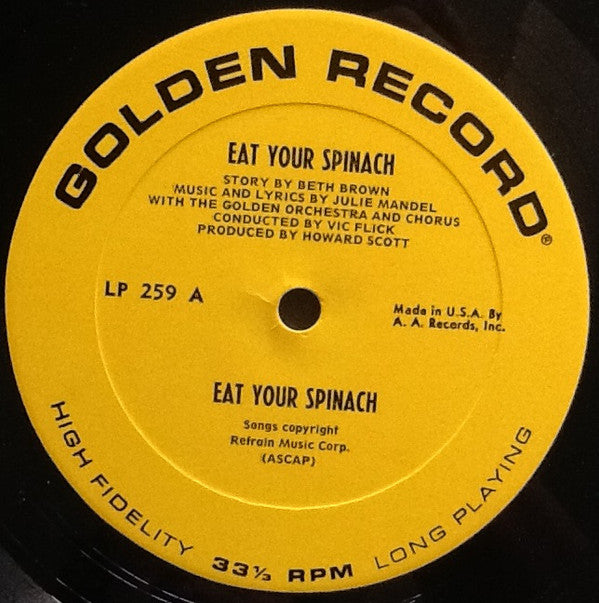 Beth Brown (3), Julie Mandel : Eat Your Spinach! And The Fruit And Vegetable Alphabet Songs (LP, Album)