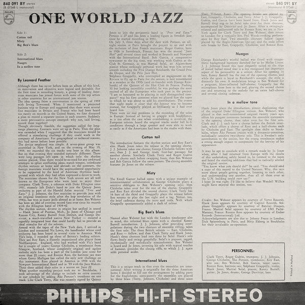 Various : One World Jazz (LP, Album)